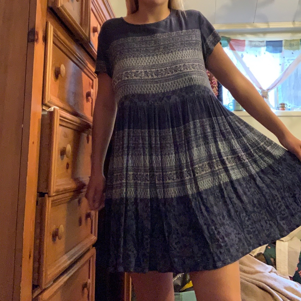 urban outfitters blue babydoll dress